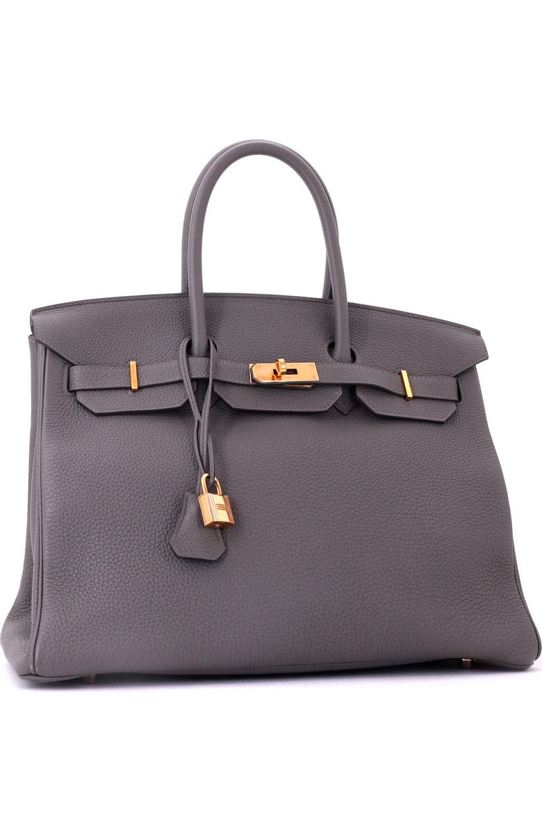 Pre-Owned Hermes Birkin Handbag Grey Togo with Gold Hardware 35, Alternate, color, Etain