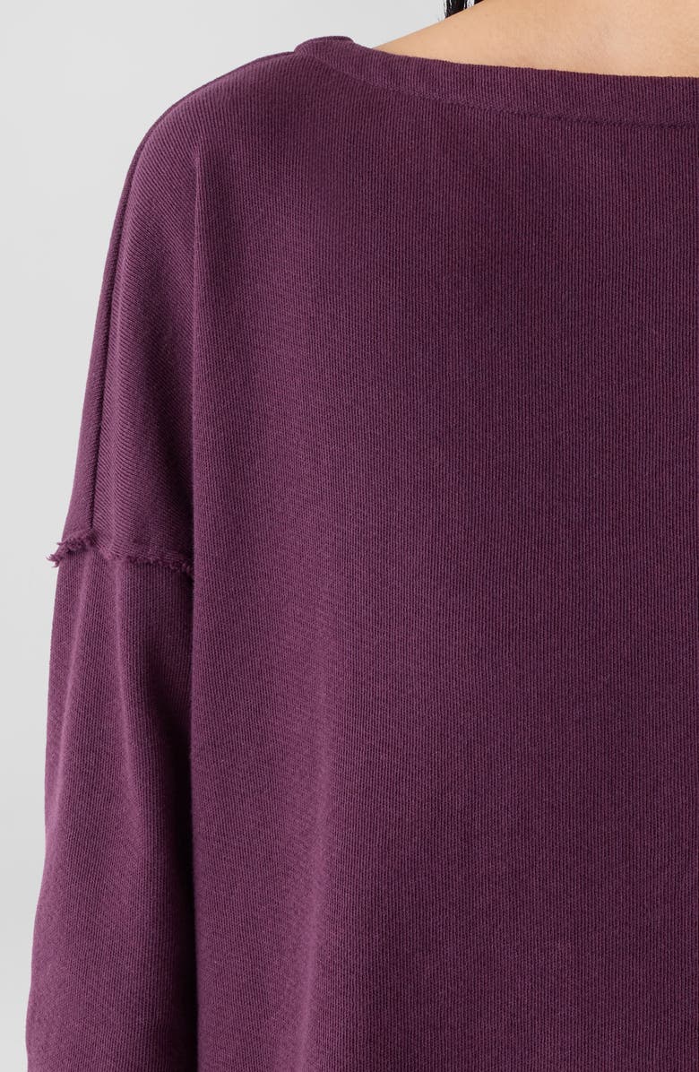 Eileen Fisher Boxy Bateau Neck Organic Cotton Top, Alternate, color, 