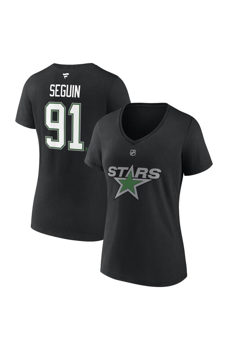 FANATICS Women's Fanatics Branded Tyler Seguin Black Dallas Stars Special Edition 2.0 Name & Number V-Neck T-Shirt, Main, color, Black