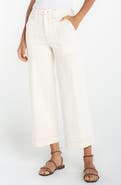 Liverpool Los Angeles Stride Patch Pocket High Waist Crop Wide Leg Jeans