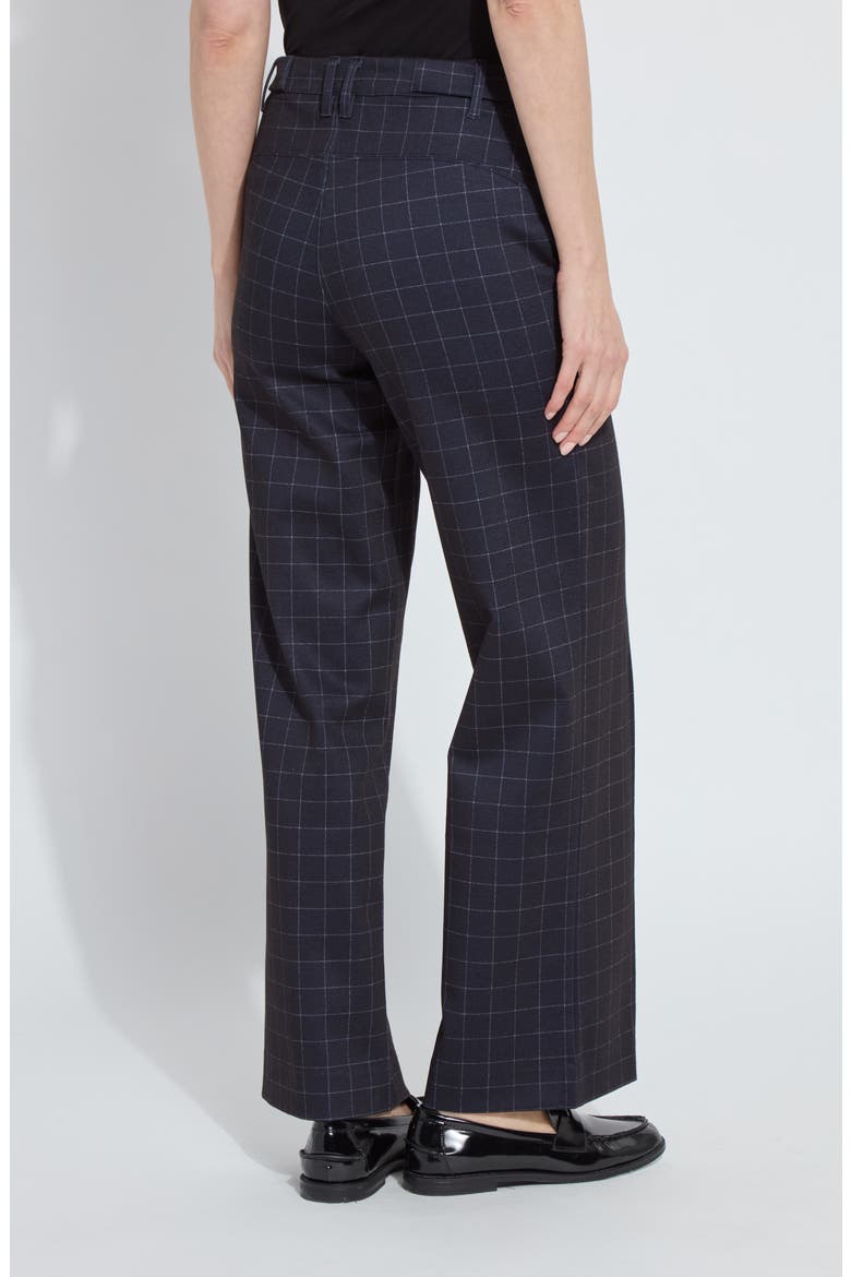 Zaina Pleated Ponte Wide Leg Pants, Alternate, color, CROSS CHECK PLAID