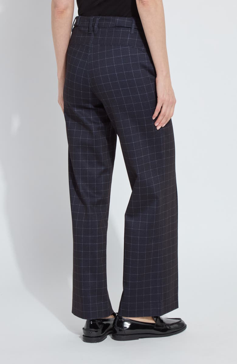 Lysse Zaina Pleated Ponte Wide Leg Pants, Alternate, color, Cross Check Plaid