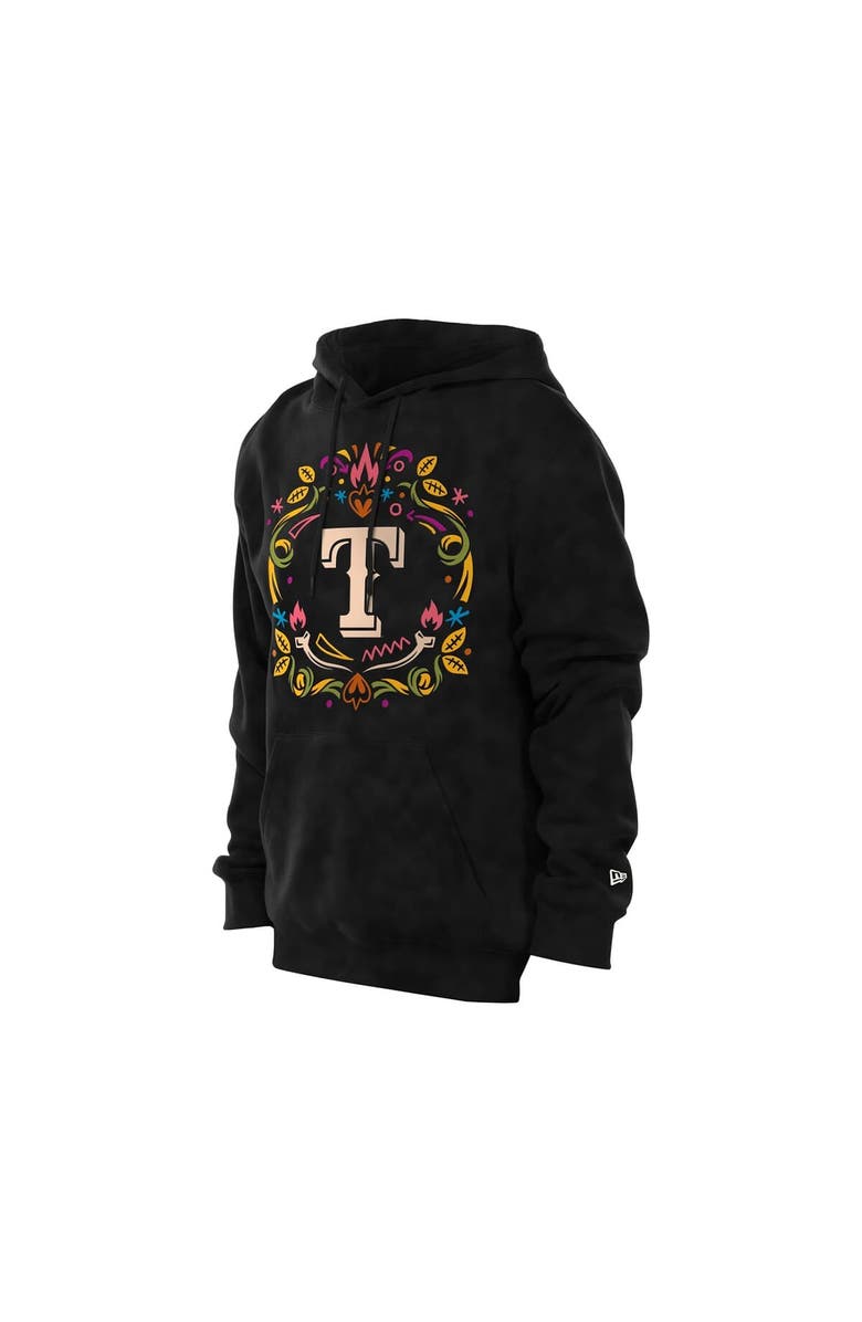 New Era Men's New Era Black Texas Rangers Día de los Muertos Brushed Fleece Hoodie, Alternate, color, Black