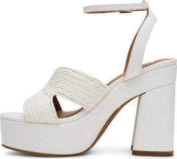 Waylan Raffia Platform Ankle Strap Sandal