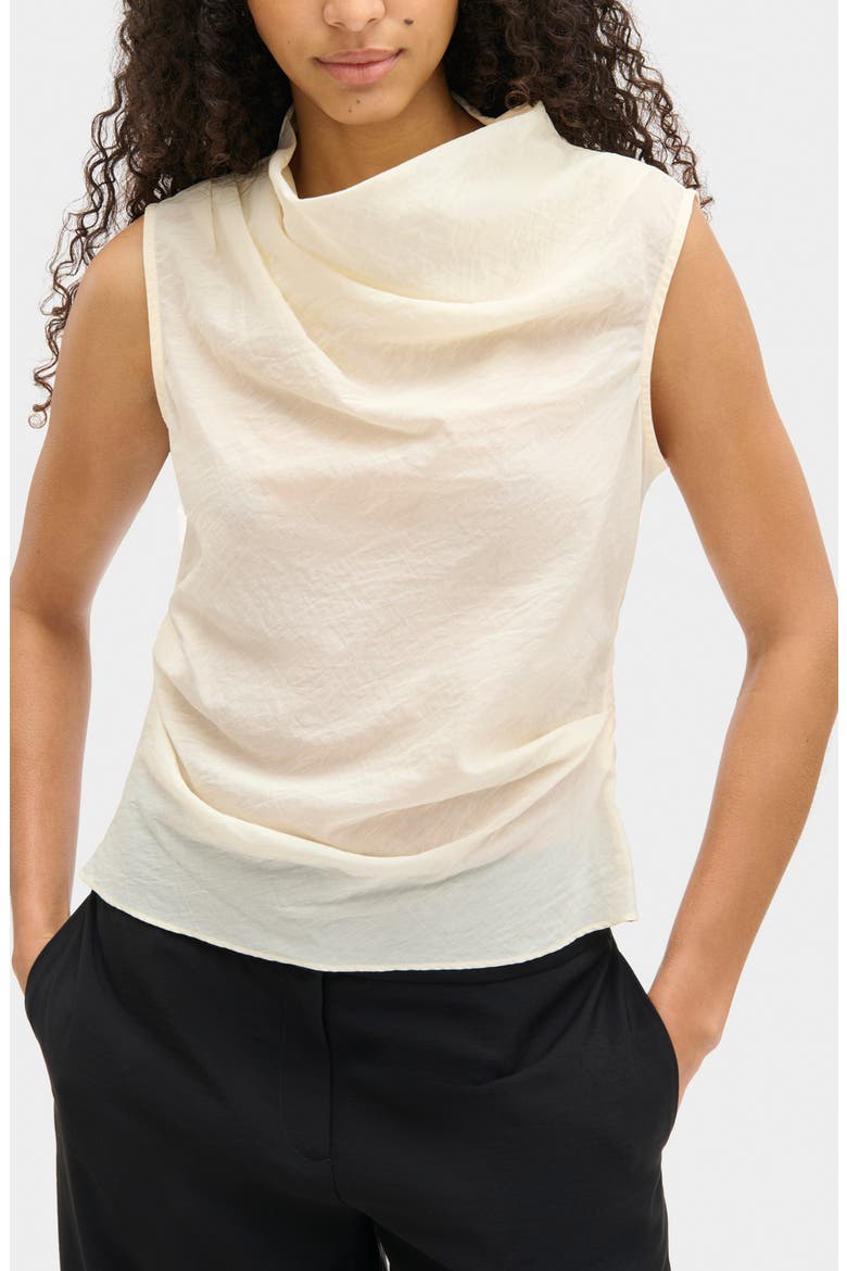 Dana Cowl Neck Sleeveless Top, Main, color, WHITE