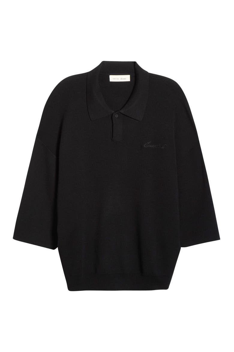 Signature '90s Wool Polo Sweater, Alternate, color, VINTAGE BLACK