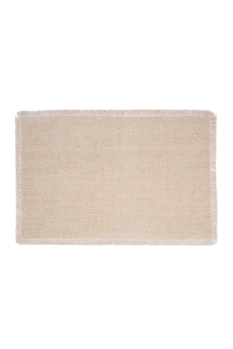 Fringed Sand Placemat Set of 6, Alternate, color, Beige
