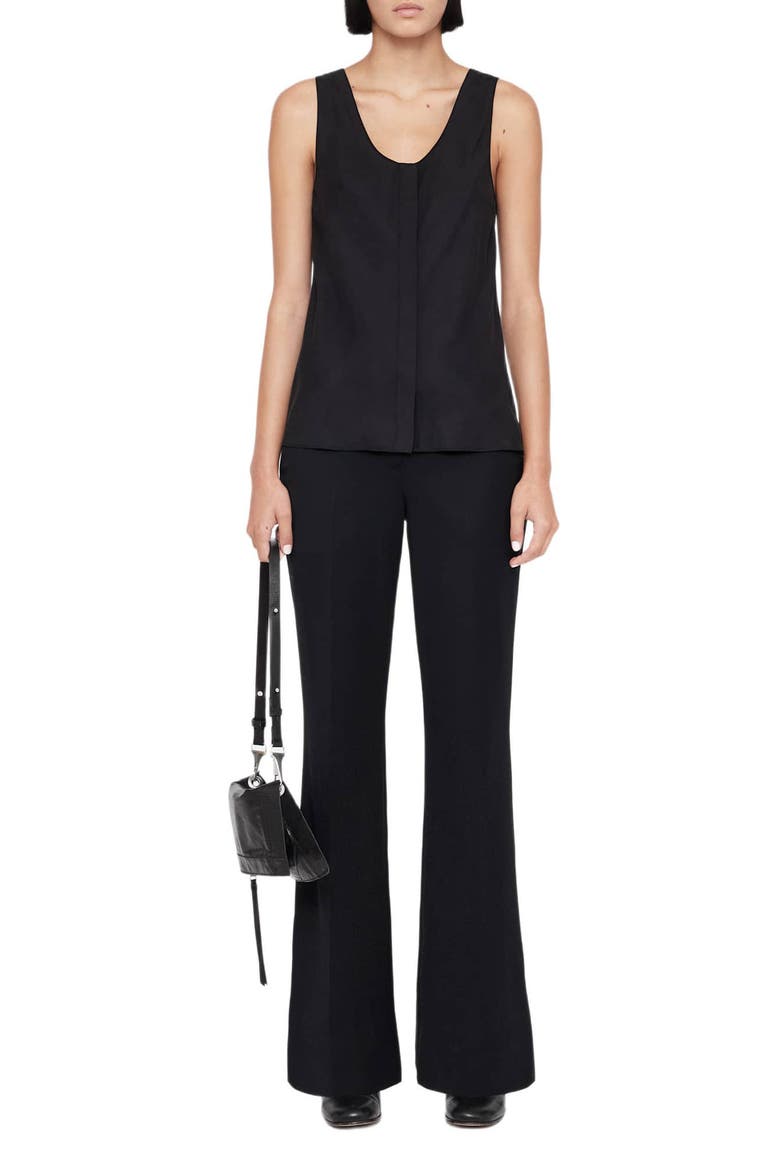 Milla Silk Blend Tank, Alternate, color, BLACK