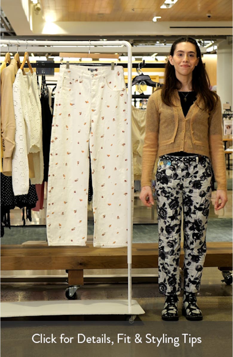 Sydnee Floral Straight Leg Jeans, sales video thumbnail