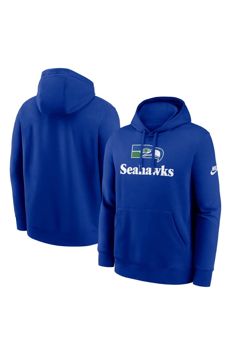 Nike Men's Nike Royal Seattle Seahawks Best Season Rewind Club Pullover Hoodie, Main, color, Royal