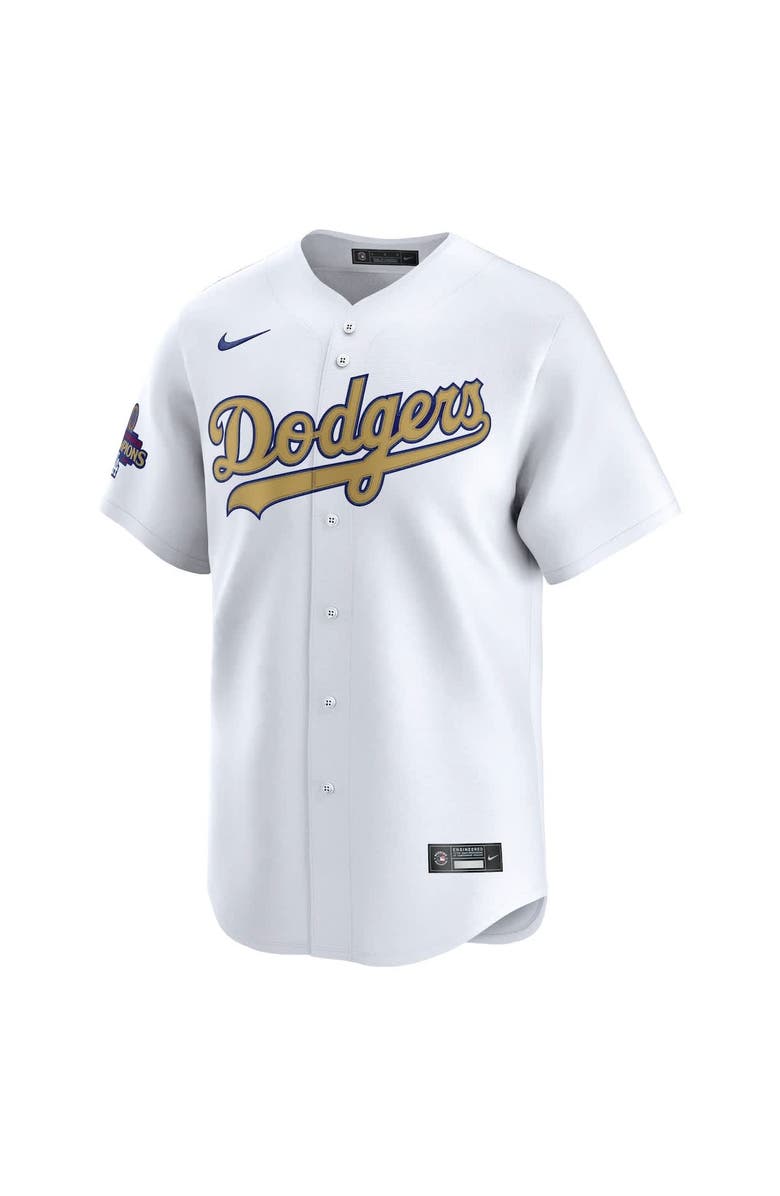 Nike Men's Nike  White Los Angeles Dodgers 2025 Gold Collection Limited Jersey, Alternate, color, 