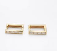 Ivy & Pearl Co. The Windsor Baguette Hoops