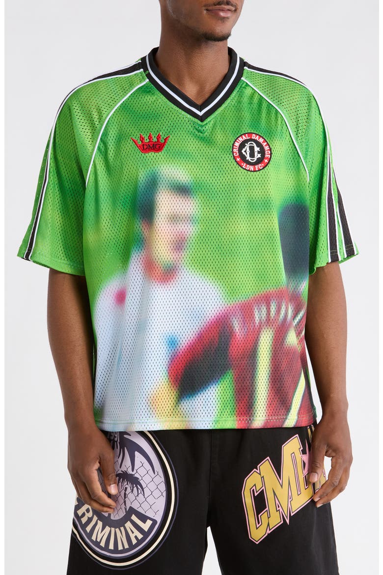 Frenemies Soccer Graphic Polo, Main, color, GREEN MULTI