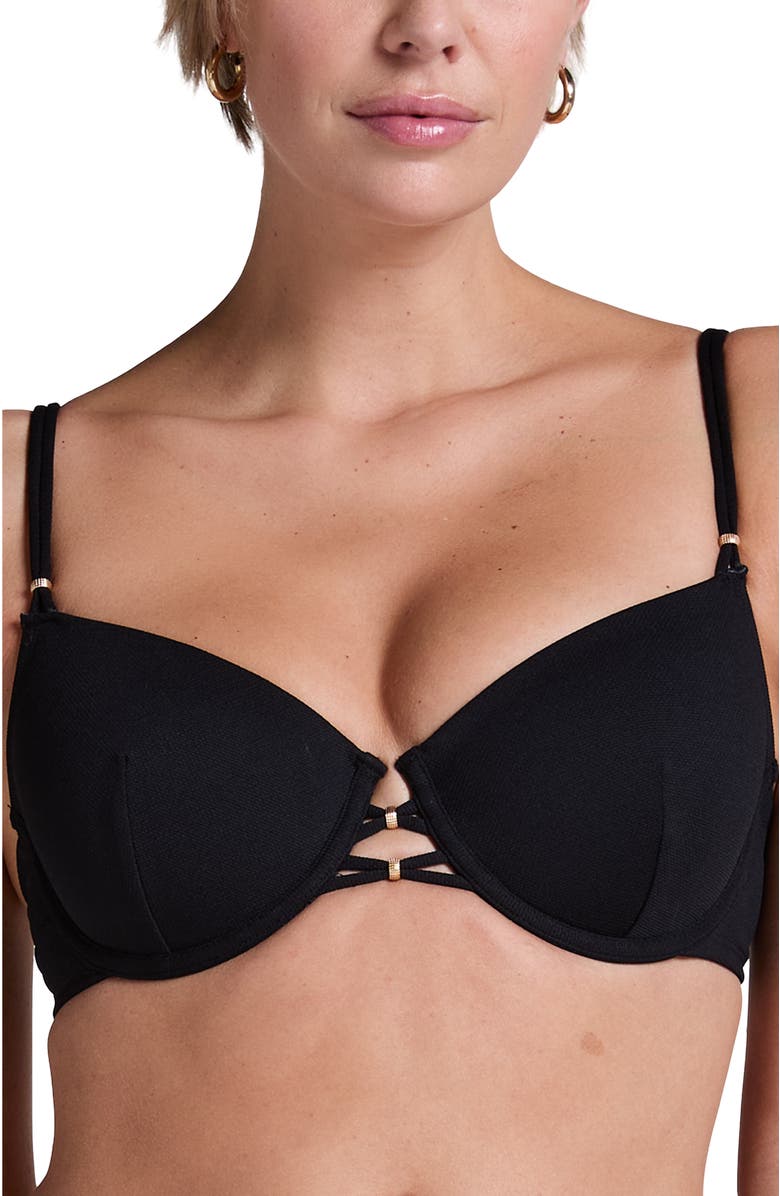 Hunkemöller Holbox Bikini Top, Alternate, color, Black