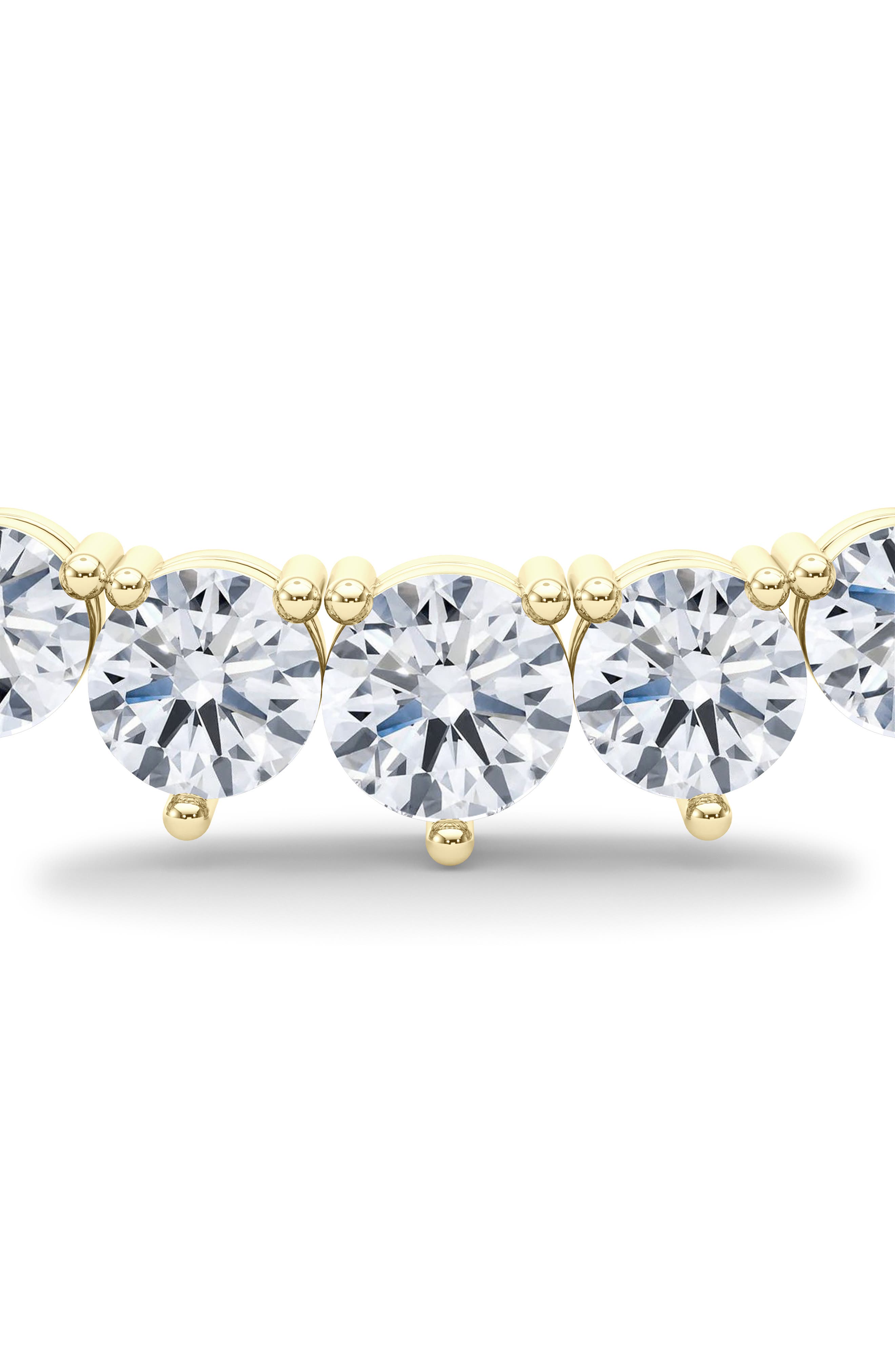 HauteCarat Graduated Lab Grown Diamond Tennis Necklace (Women) | Nordstrom