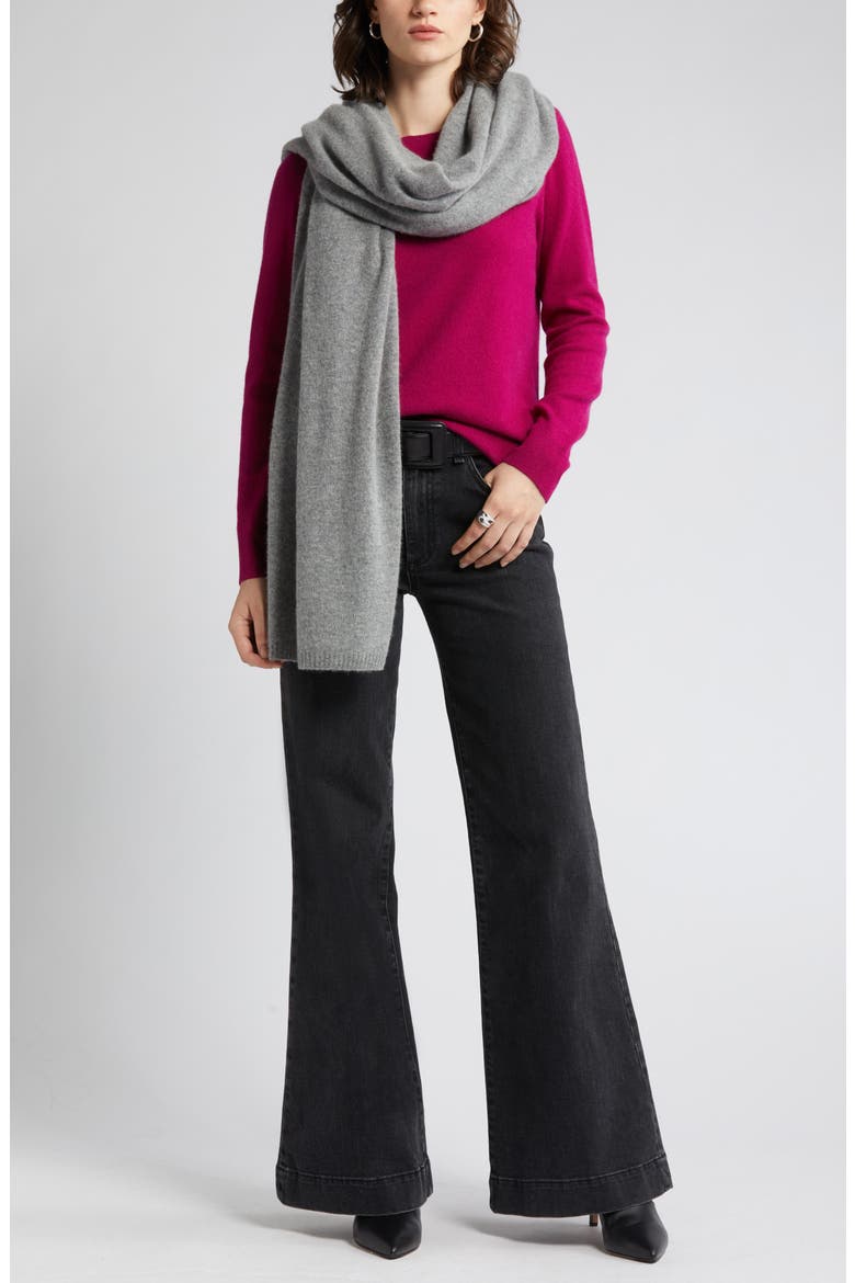 Cashmere Crewneck Sweater, Main, color, PINK PLUMIER