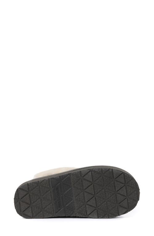 Minnetonka Bowelle Faux Fur Scuff Slipper In Gray