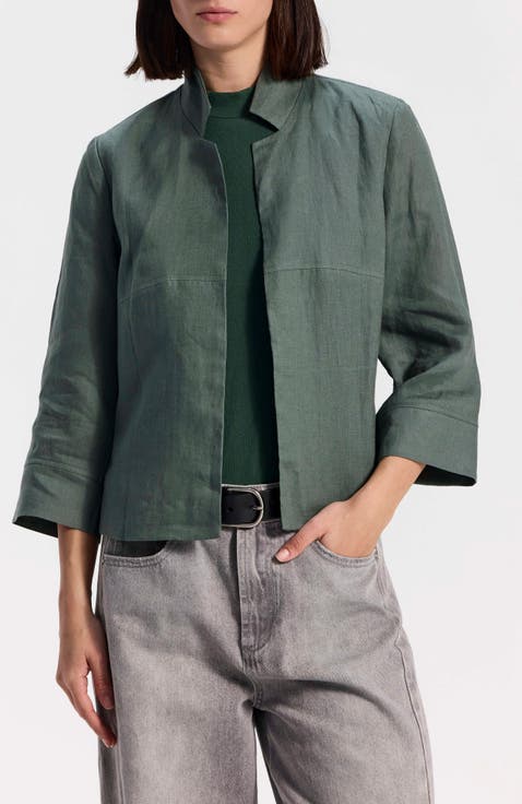 Cropped Linen Jacket