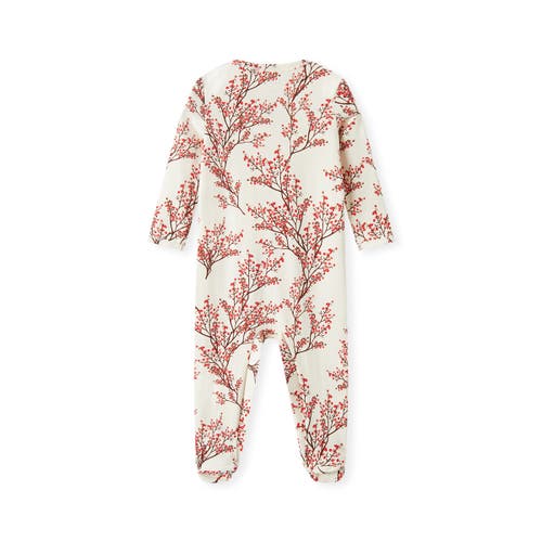 Milkbarn Cotton Stretch Zipper Footed Romper In Multi