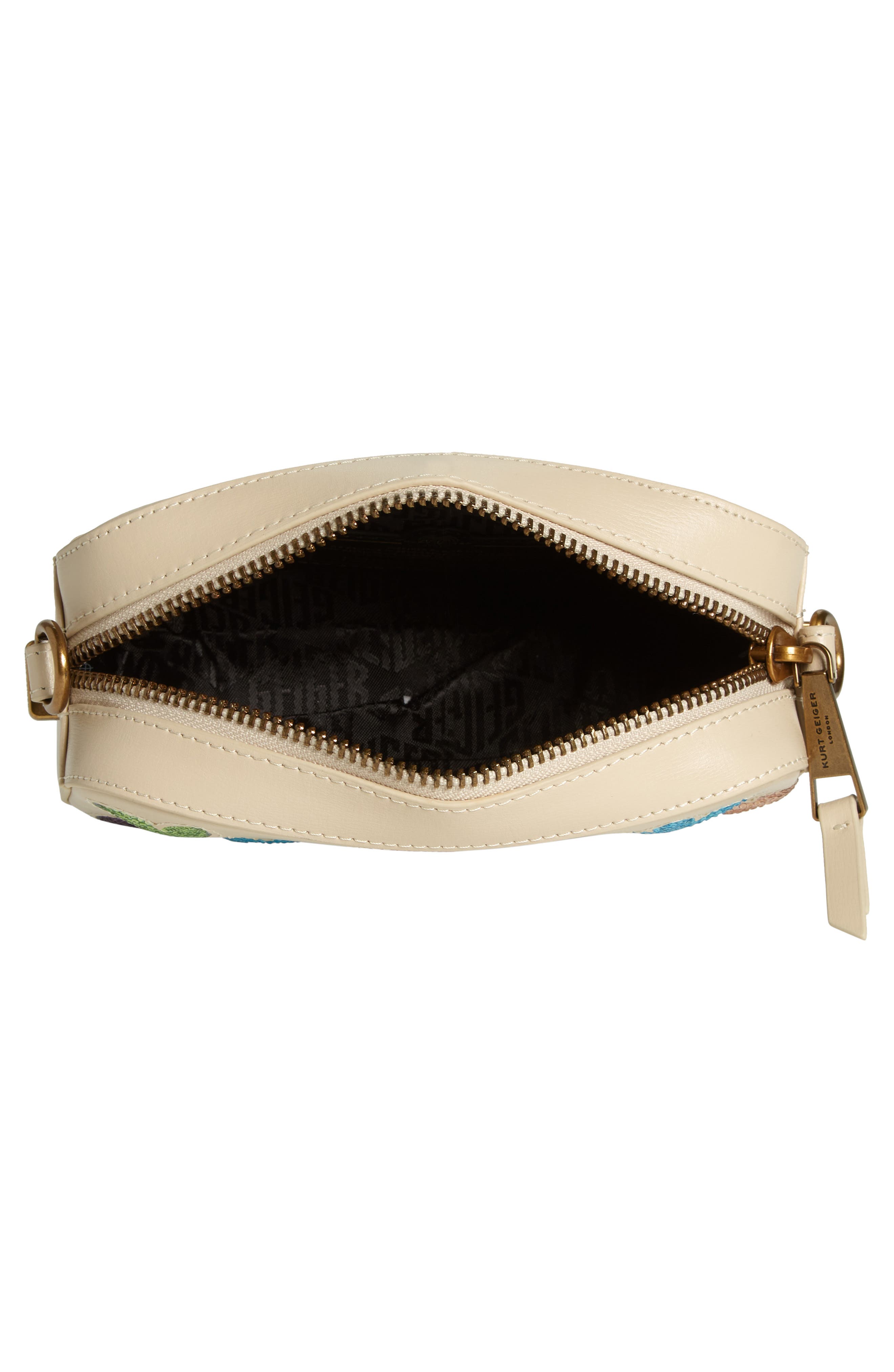 Kurt Geiger London Crystal Butterfly Leather Crossbody Bag, Alternate, color, 