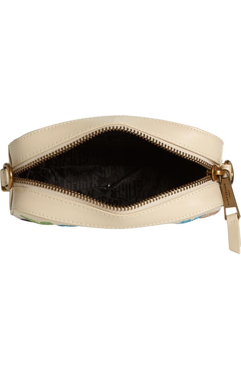 Kurt Geiger London Crystal Butterfly Leather Crossbody Bag, Alternate, color,