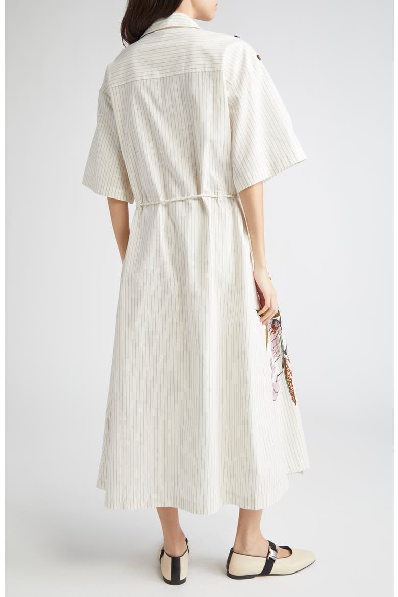 Stripe Workwear Organic Cotton Midi Dress, Alternate, color, MIMOSA STRIPE