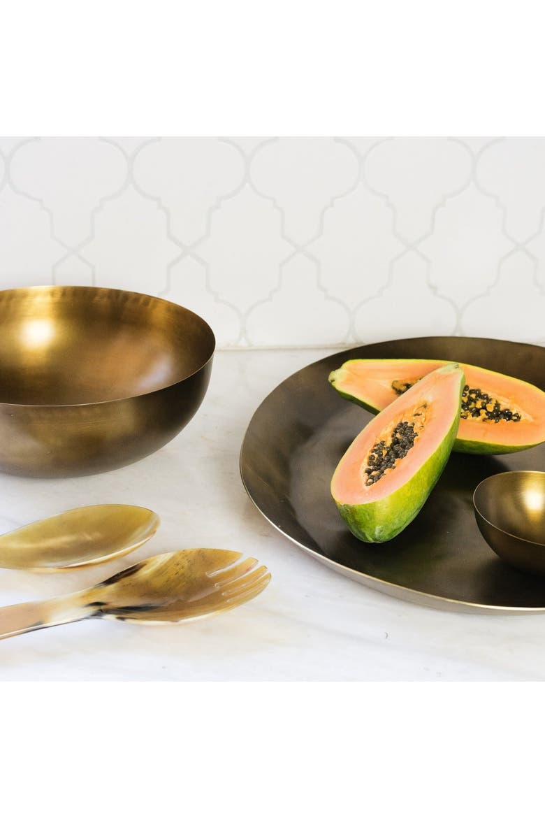 Galina Platter, Alternate, color, Brass