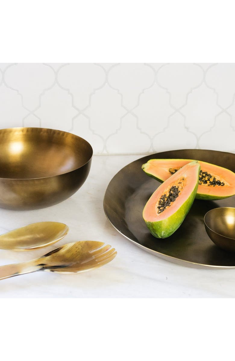 Be Home Galina Platter, Alternate, color, Brass