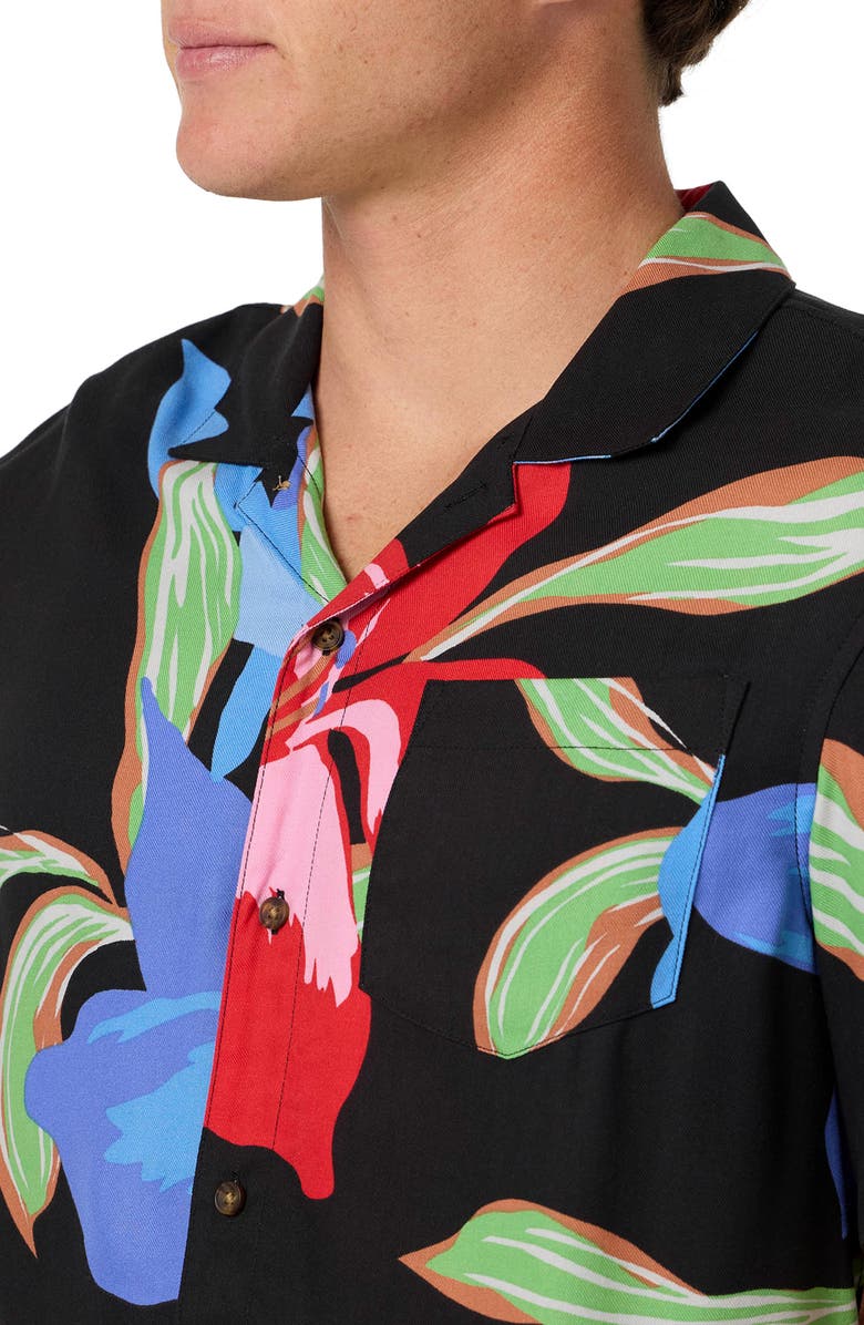 O'Neill Relaxed Fit Floral Camp Shirt, Alternate, color, Blue