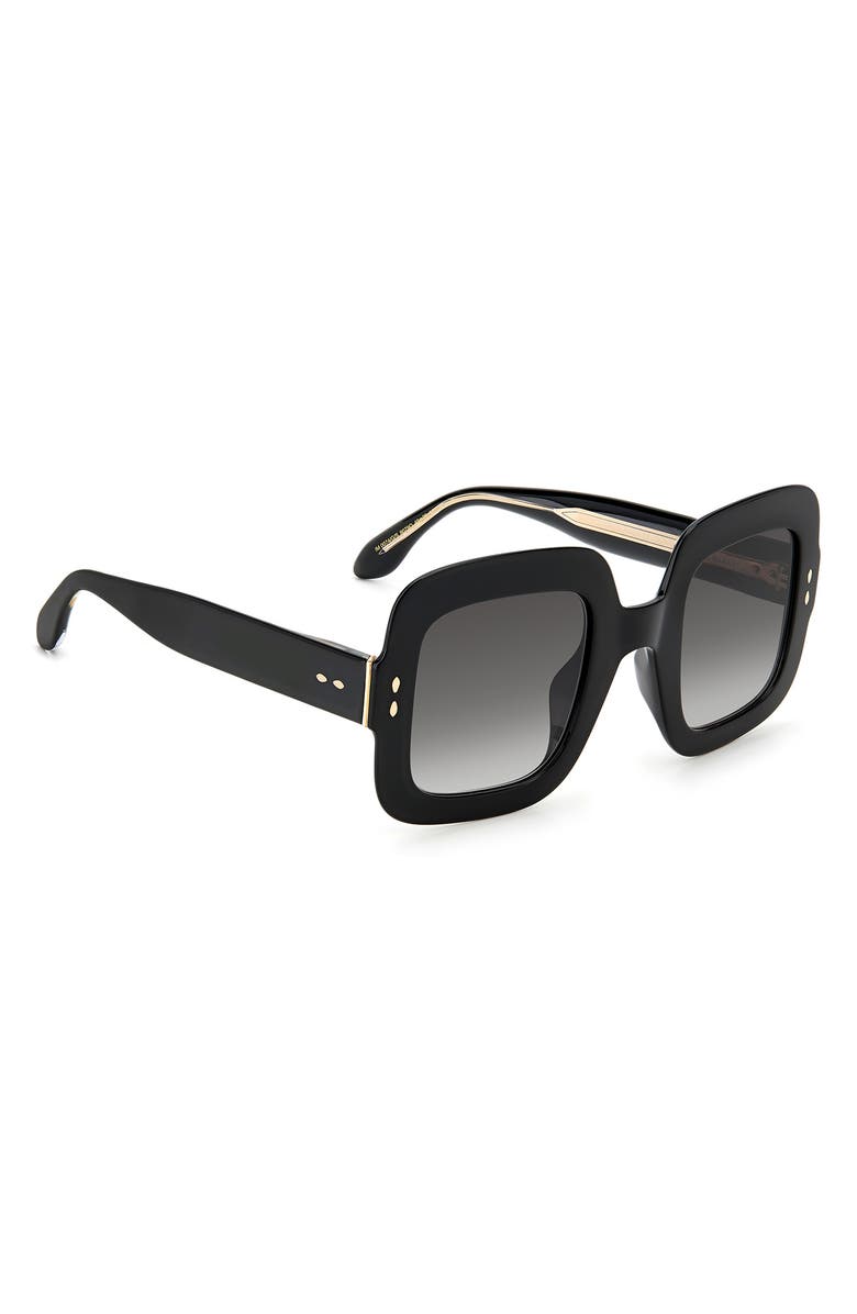 Isabel Marant 49mm Square Sunglasses, Alternate, color, Black / Grey Shaded