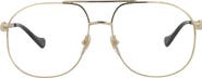 Gucci Novelty 56mm Aviator Optical Glasses