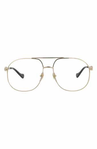 Gucci Novelty 56mm Aviator Optical Glasses