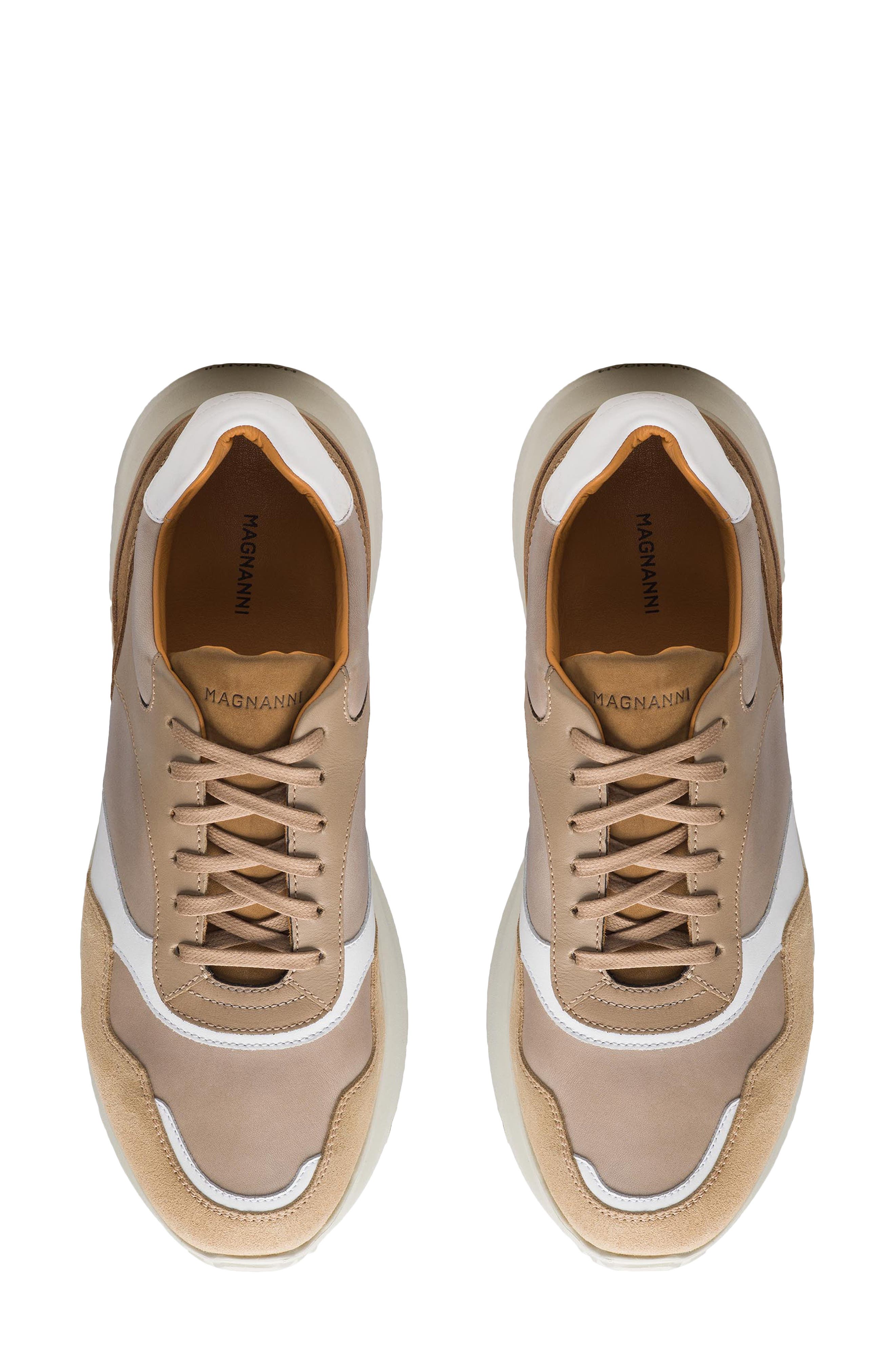 Magnanni Astro Sneaker, Alternate, color, Taupe Suede