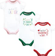 Hudson Baby Comfortable All-Cotton Bodysuit 3Pk