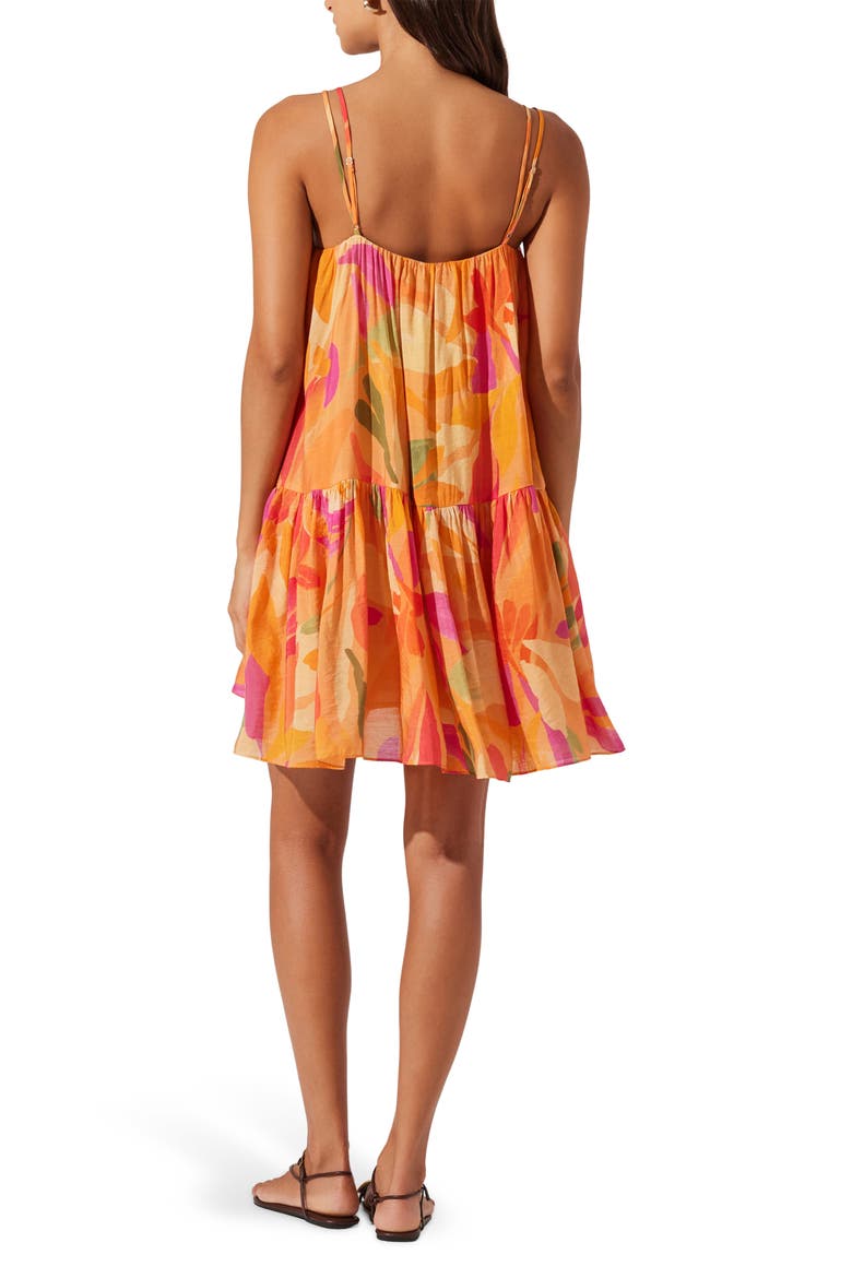 Keala Drop Waist Minidress, Alternate, color, ORANGE MULTI