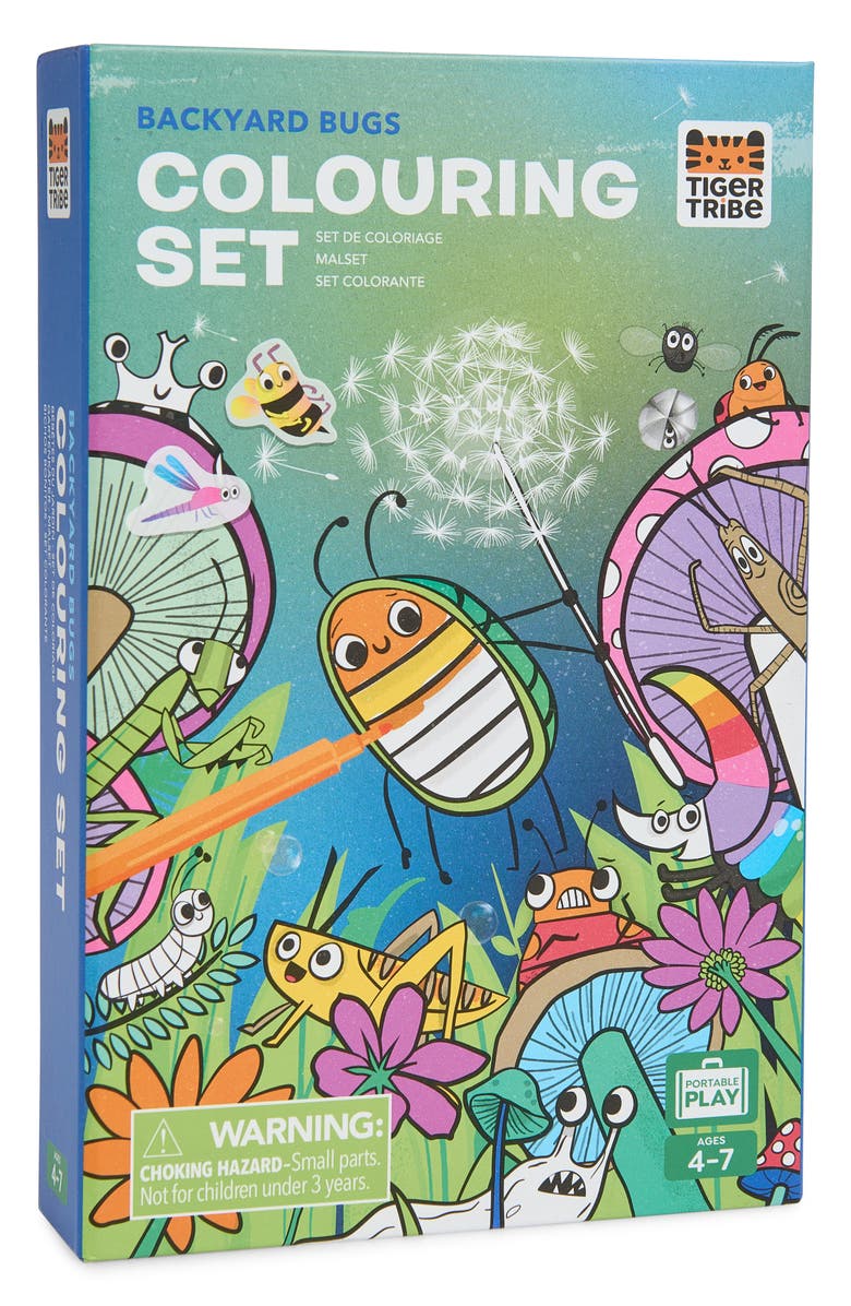 TIGER TRIBE Backyard Bugs Coloring Activity Set, Main, color, Multi