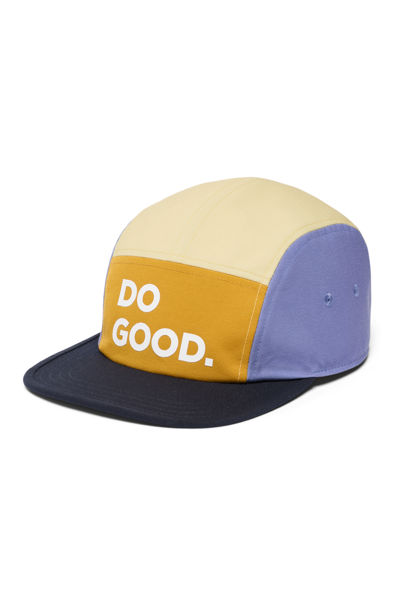 Cotopaxi Do Good 5-Panel Hat, Main, color, Amber/Carbon