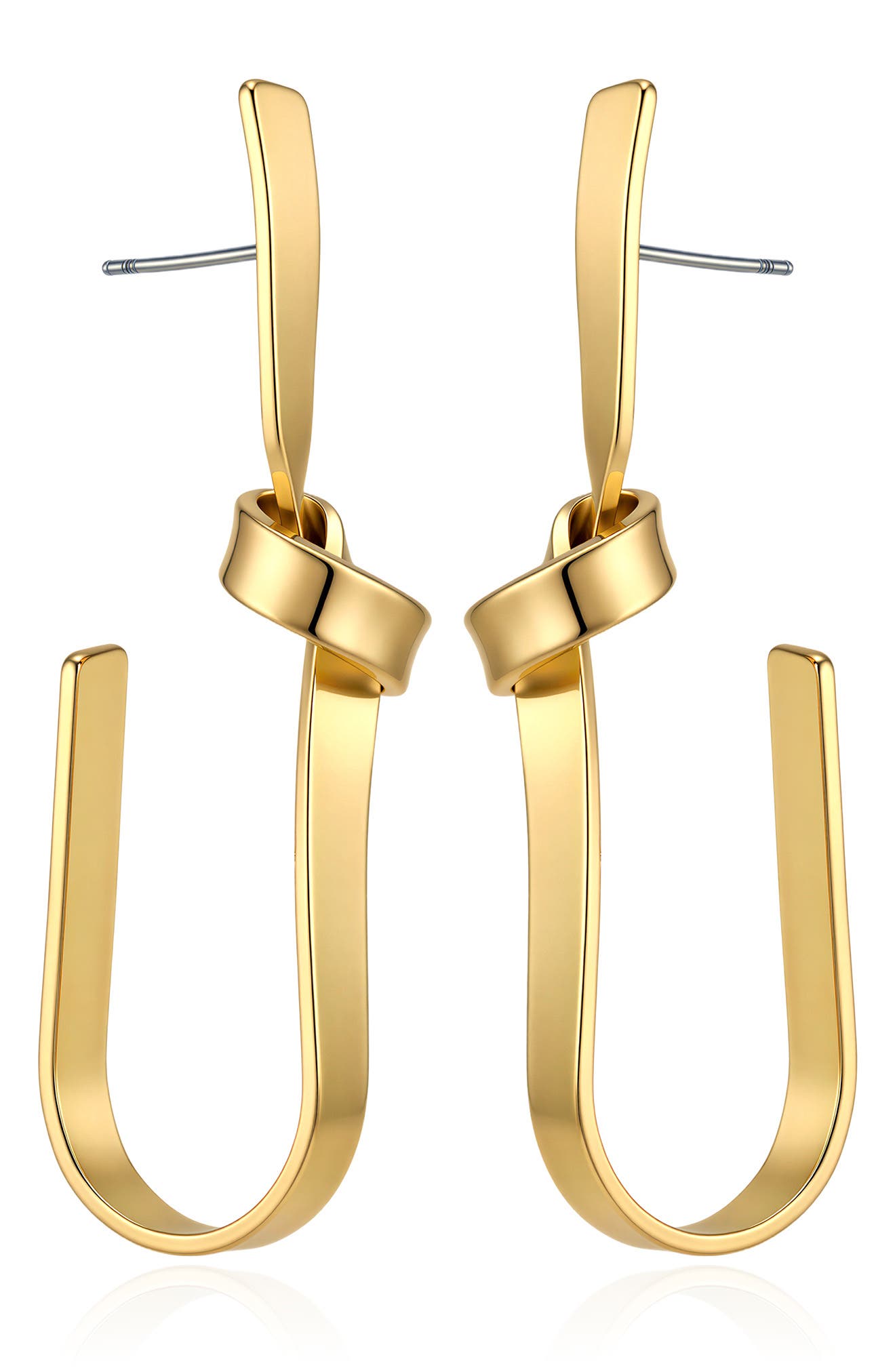 U-Shaped Knot Drop Earrings