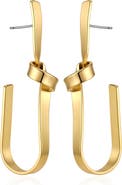 Vince Camuto U-Shaped Knot Drop Earrings