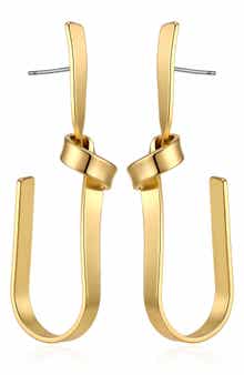 U-Shaped Knot Drop Earrings