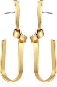 Vince Camuto U-Shaped Knot Drop Earrings