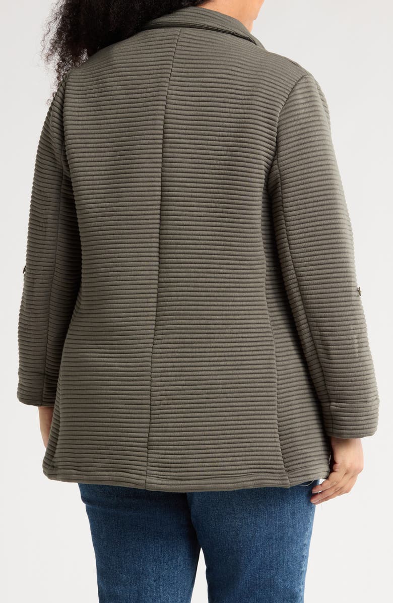 DR2 by Daniel Rainn Striped Notch Lapel Blazer, Alternate, color, K338 Mulled Basil