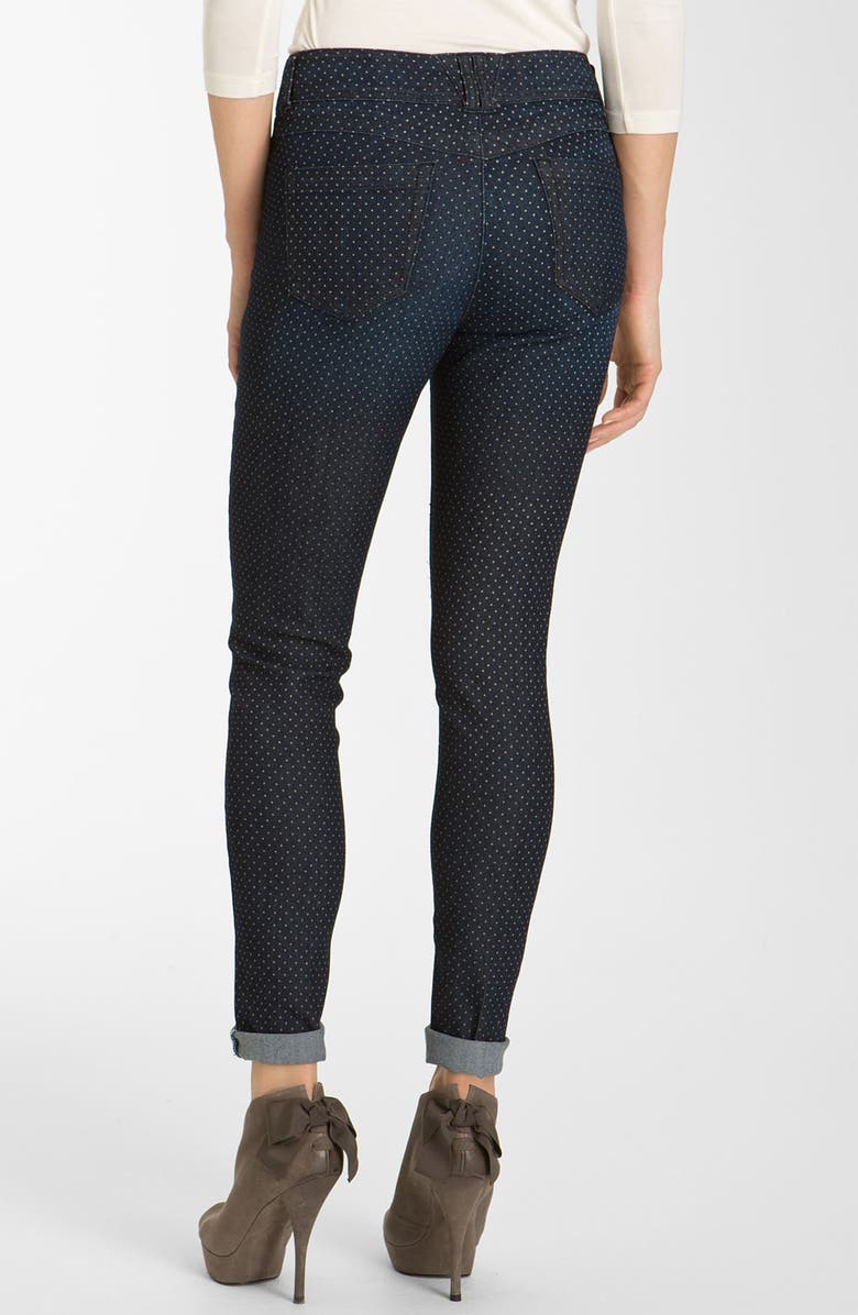 Wit & Wisdom Dot Print Denim Leggings, Alternate, color,