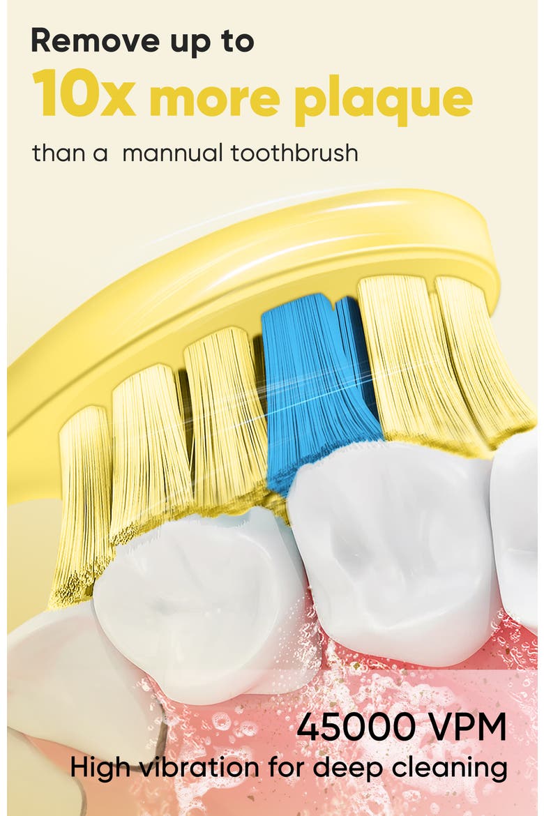 DY156 Essential Electric Toothbrush with 5 Modes, Alternate, color, Yellow