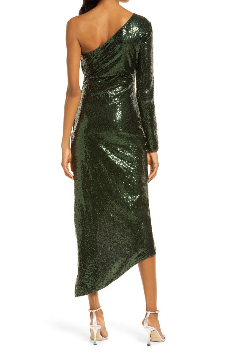 Lulus Deja Vu Sequin One-Shoulder Gown, Alternate, color, 