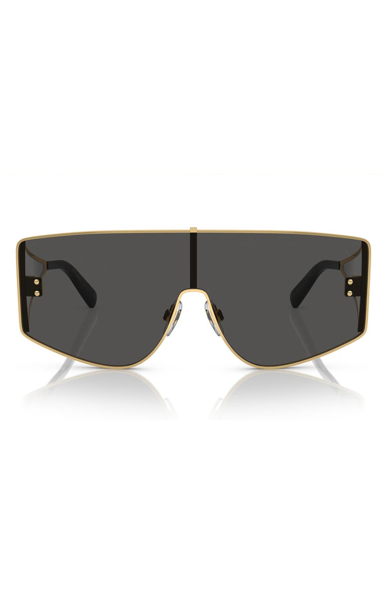 Dolce&Gabbana Shield Sunglasses, Main, color, Gold
