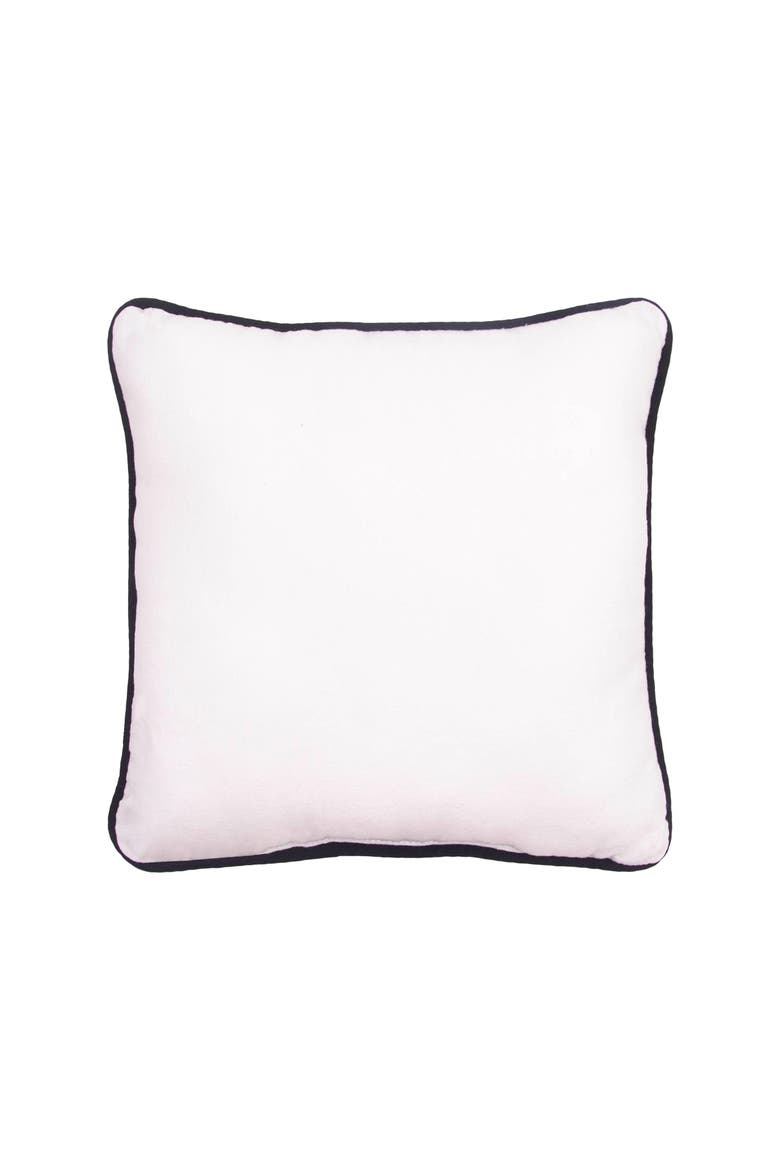 Buzzing Bumble Bees "Home Sweet Home" Embroidered Mini Accent Pillow, 10" x 10", Alternate, color, White