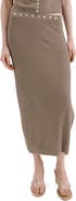 MANGO Button Detail Side Slit Maxi Skirt