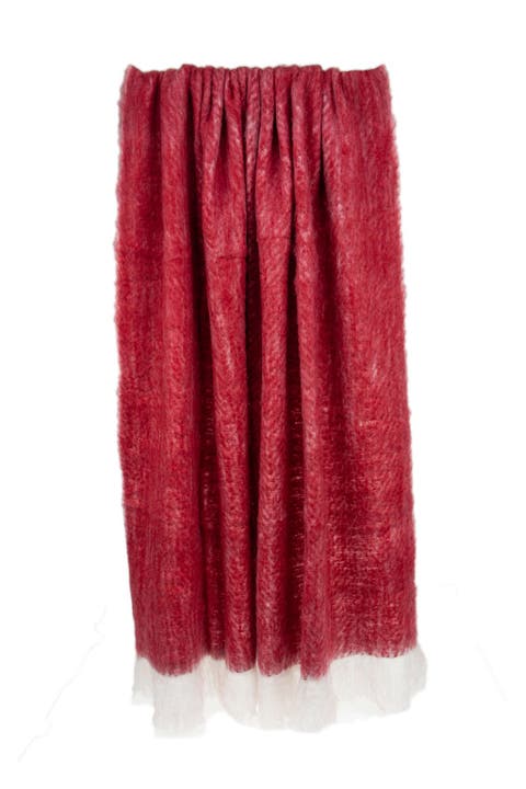 Nagar Transitional Red 52" x 67" Woven Handloom Throw Blanket