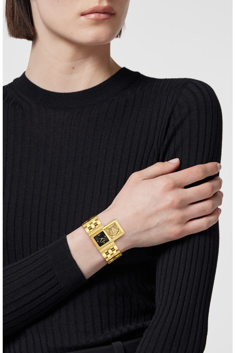 Reveal Bracelet Watch, 18mm x 25mm, Alternate, color, IP YELLOW GOLD